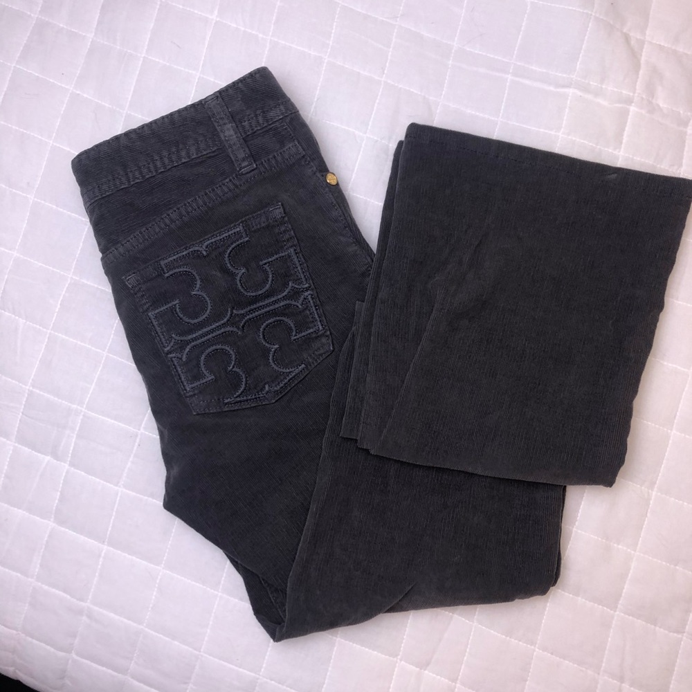 Tory Burch Gray Corduroy Pants
